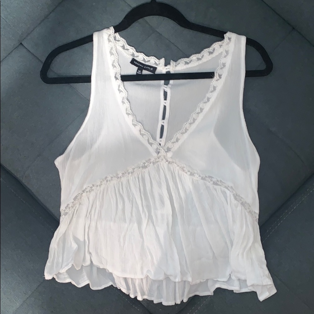 White lace tank top